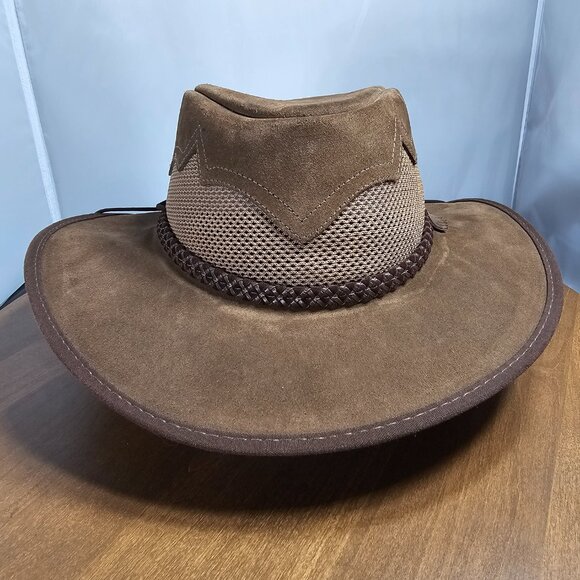 Sirocco Wide Brim Suede Sun Hat | American Hat Makers | Mocha | NWT | XX-LARGE - Picture 6 of 10